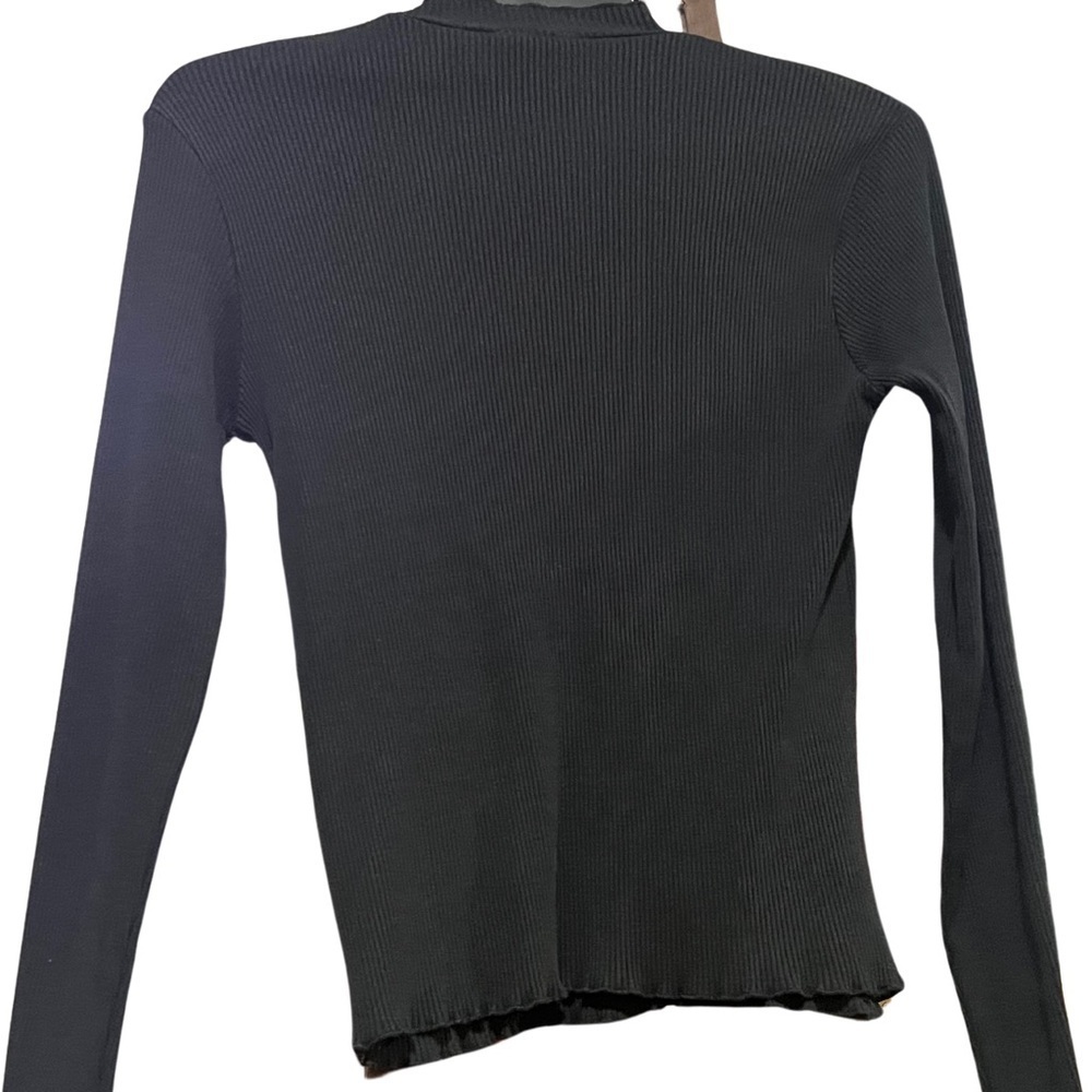 ZARA GIRLS Ribbed Flowers Turtle Neck 11-12 Girls - Picture 4 of 5